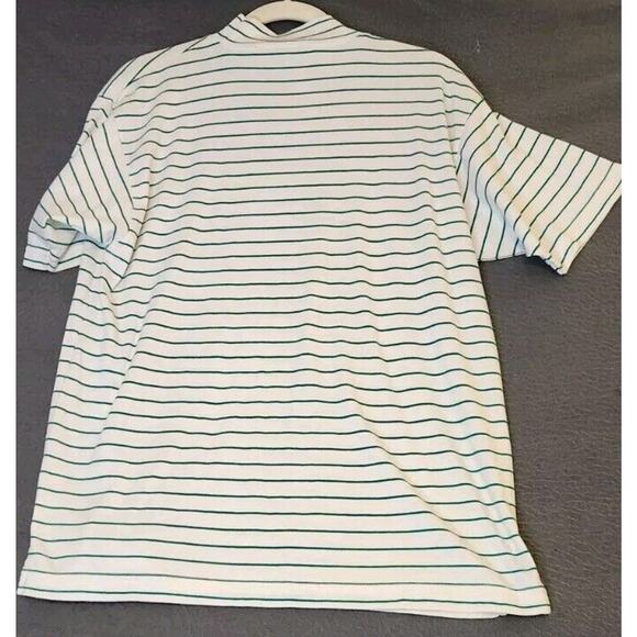 Vintage American Eagle for Her Mock Turtleneck White Green Stripe‎ Top Sz M NWT - Picture 2 of 8
